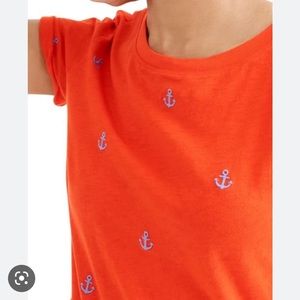J. Crew Embroidered Anchor Tee